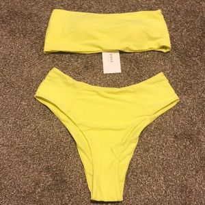 Neon yellow bikini
